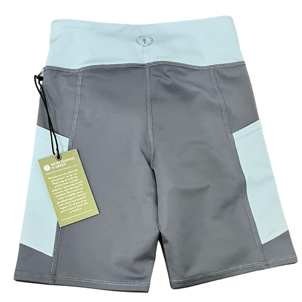 Parks Project Glacier Trail Blue Gray Colorblock Bike Shorts size XS NEW Tags